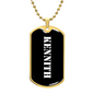 Kennith v3 - 18k Gold Finished Luxury Dog Tag Necklace