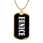 Eunice v01w - 18k Gold Finished Luxury Dog Tag Necklace