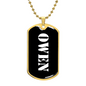 Owen v3 - 18k Gold Finished Luxury Dog Tag Necklace