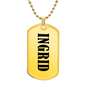 Ingrid v01 - 18k Gold Finished Luxury Dog Tag Necklace