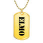 Elmo - 18k Gold Finished Luxury Dog Tag Necklace