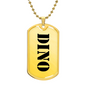 Dino - 18k Gold Finished Luxury Dog Tag Necklace