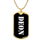 Deon v3 - 18k Gold Finished Luxury Dog Tag Necklace