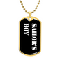 Sailor's Boy v3 - 18k Gold Finished Luxury Dog Tag Necklace