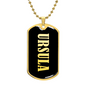 Ursula v02 - 18k Gold Finished Luxury Dog Tag Necklace