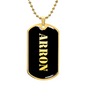 Arron v2 - 18k Gold Finished Luxury Dog Tag Necklace