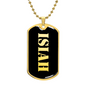 Isiah v2 - 18k Gold Finished Luxury Dog Tag Necklace