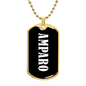 Amparo v03 - 18k Gold Finished Luxury Dog Tag Necklace