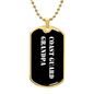 Coast Guard Grandpa v3 - 18k Gold Finished Luxury Dog Tag Necklace