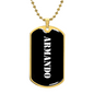 Armando v3 - 18k Gold Finished Luxury Dog Tag Necklace