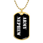 Army Nephew v3 - 18k Gold Finished Luxury Dog Tag Necklace