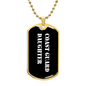 Coast Guard Daughter v3 - 18k Gold Finished Luxury Dog Tag Necklace