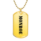 Monroe - 18k Gold Finished Luxury Dog Tag Necklace