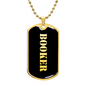 Booker v2 - 18k Gold Finished Luxury Dog Tag Necklace