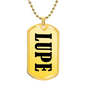 Lupe v01 - 18k Gold Finished Luxury Dog Tag Necklace