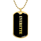 Everette v2 - 18k Gold Finished Luxury Dog Tag Necklace