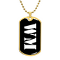 Wm v3 - 18k Gold Finished Luxury Dog Tag Necklace