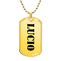 Lucio - 18k Gold Finished Luxury Dog Tag Necklace