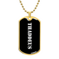Thaddeus v3 - 18k Gold Finished Luxury Dog Tag Necklace