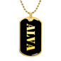 Alva v2 - 18k Gold Finished Luxury Dog Tag Necklace