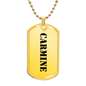 Carmine - 18k Gold Finished Luxury Dog Tag Necklace