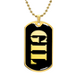 Gil v2 - 18k Gold Finished Luxury Dog Tag Necklace