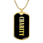 Charity v02 - 18k Gold Finished Luxury Dog Tag Necklace