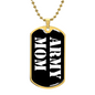 Army Mom v3 - 18k Gold Finished Luxury Dog Tag Necklace