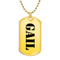 Gail - 18k Gold Finished Luxury Dog Tag Necklace