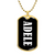 Adele v03 - 18k Gold Finished Luxury Dog Tag Necklace