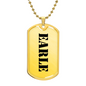 Earle - 18k Gold Finished Luxury Dog Tag Necklace
