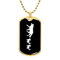 Mama Wolf With 2 Pups v3 - 18k Gold Finished Luxury Dog Tag Necklace