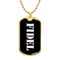 Fidel v3 - 18k Gold Finished Luxury Dog Tag Necklace