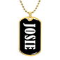 Josie v03 - 18k Gold Finished Luxury Dog Tag Necklace
