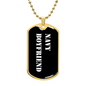 Navy Boyfriend v3 - 18k Gold Finished Luxury Dog Tag Necklace