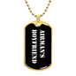 Airman's Boyfriend v3 - 18k Gold Finished Luxury Dog Tag Necklace