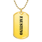 Faustino - 18k Gold Finished Luxury Dog Tag Necklace