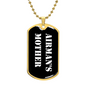 Airman's Mother v3 - 18k Gold Finished Luxury Dog Tag Necklace