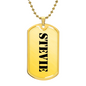 Stevie - 18k Gold Finished Luxury Dog Tag Necklace