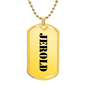 Jerold - 18k Gold Finished Luxury Dog Tag Necklace