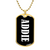 Addie v03 - 18k Gold Finished Luxury Dog Tag Necklace