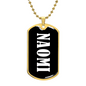 Naomi v01w - 18k Gold Finished Luxury Dog Tag Necklace