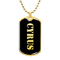 Cyrus v2 - 18k Gold Finished Luxury Dog Tag Necklace
