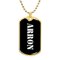 Arron v3 - 18k Gold Finished Luxury Dog Tag Necklace