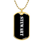 Stewart v3 - 18k Gold Finished Luxury Dog Tag Necklace