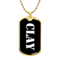 Clay v3 - 18k Gold Finished Luxury Dog Tag Necklace