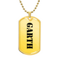 Garth - 18k Gold Finished Luxury Dog Tag Necklace