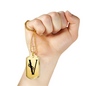 Initial V v001-31 - 18k Gold Finished Luxury Dog Tag Necklace