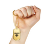 Veronica v01a - 18k Gold Finished Luxury Dog Tag Necklace