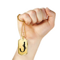 Initial J v001-31 - 18k Gold Finished Luxury Dog Tag Necklace